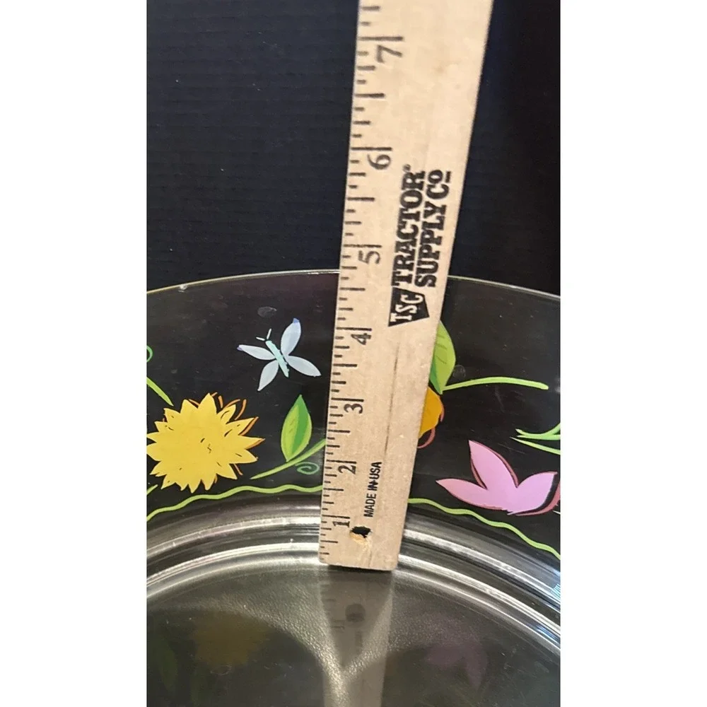 Dansk Clear Floral Tropical Melamine Salad Serving Bowl With 3 Matching‎ Bowls